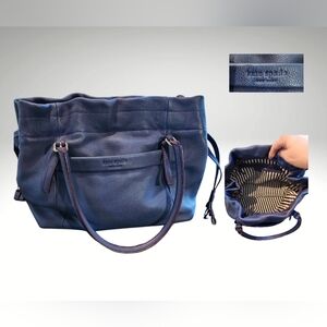 Kate Spade Westbury Opus RARE royal blue pebbled leather satchel